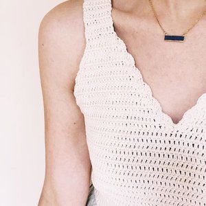 NWT Atolye Ren Maya Tank - hand-crocheted organic cotton